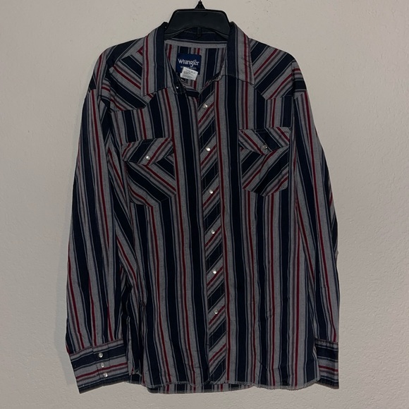 Wrangler long sleeve pearl snap shirt size xxl - Picture 1 of 4